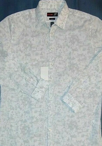 Men's JFerrar Dress Shirt Slim Long Sleeve-CLR White Camo-SZ:S14-14.5/34-35--NWT  | eBay