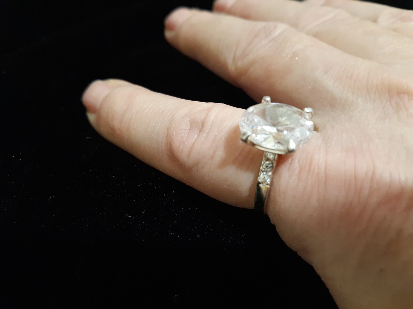 SU 925 Statement Ring Size US 7 Engagement Promis… - image 19