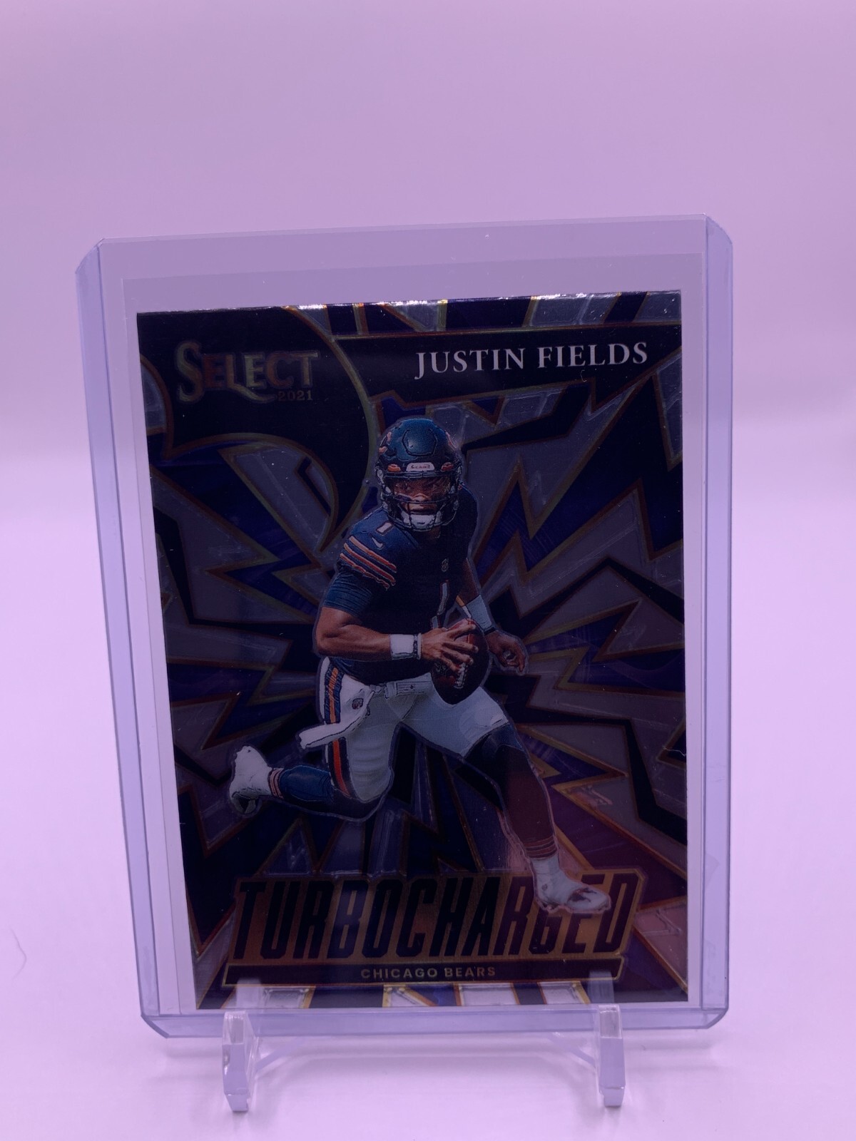 Justin Fields TURBOCHARGED RC 2021 Select Football Insert TUR-4 Bears