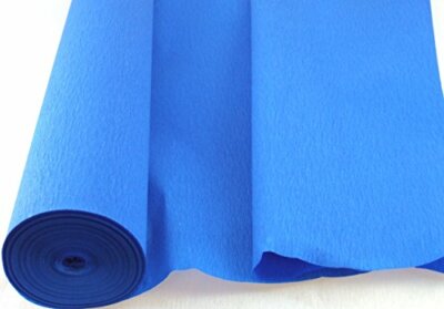 Clikkabox - 1 dunkelblaue große Krepppapierrolle 26m x 50cm von clikkabox