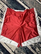 Vintage Nike Reversible Basketball Shorts Adult Size XL Red/White Satin Silky