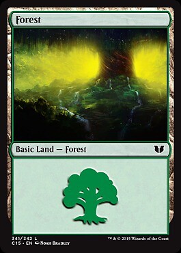 MTG - Forest (341) Commander 2015