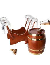 whiskey barrel With 6 Cups