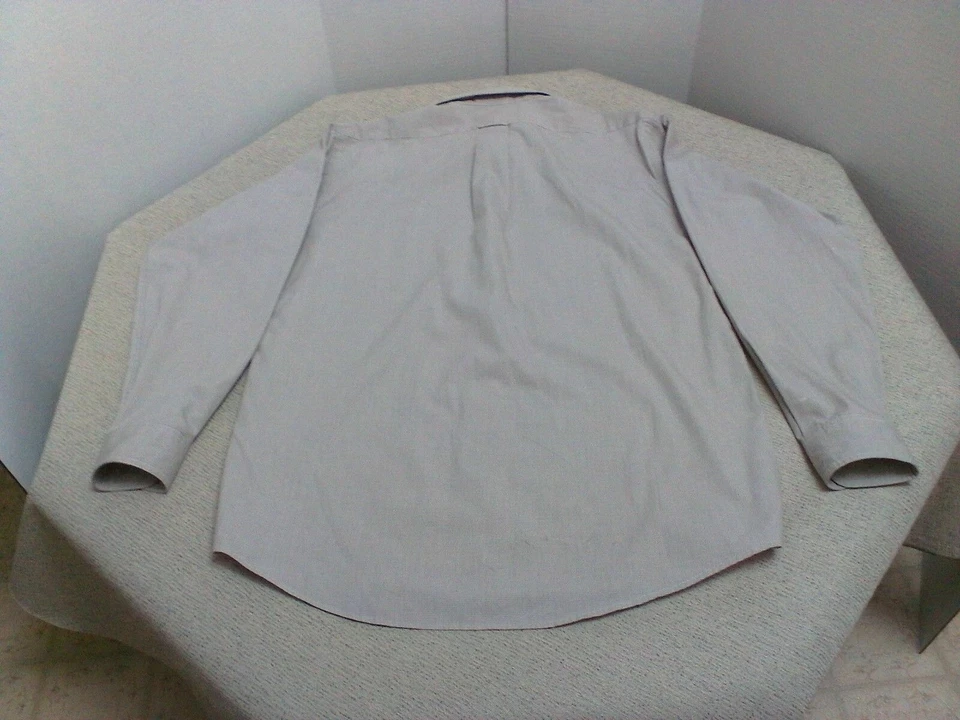 Camisa para hombre Bill Blass Signature L/S mezcla de algodón tostado/blanco HoundsTooth 16/34-35 Foto 3 de 4