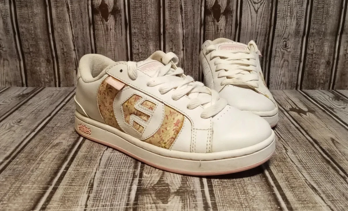 ETNIES WOMENS DROP OUT SIZE 7.5 WHITE Pink. J1 eBay