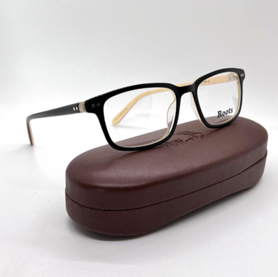 ROOTS Canada RT 725 BLK CEN Handcrafted Eyeglasses Frame 145 mm BLACK