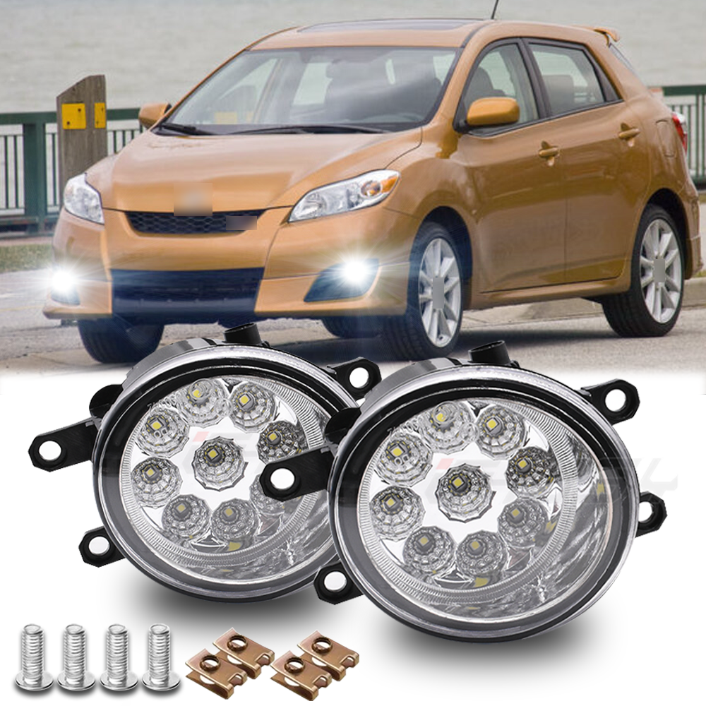 For 2007-2010 Toyota Solara Clear Lens Pair Bumper Fog Light Lamps Replacement