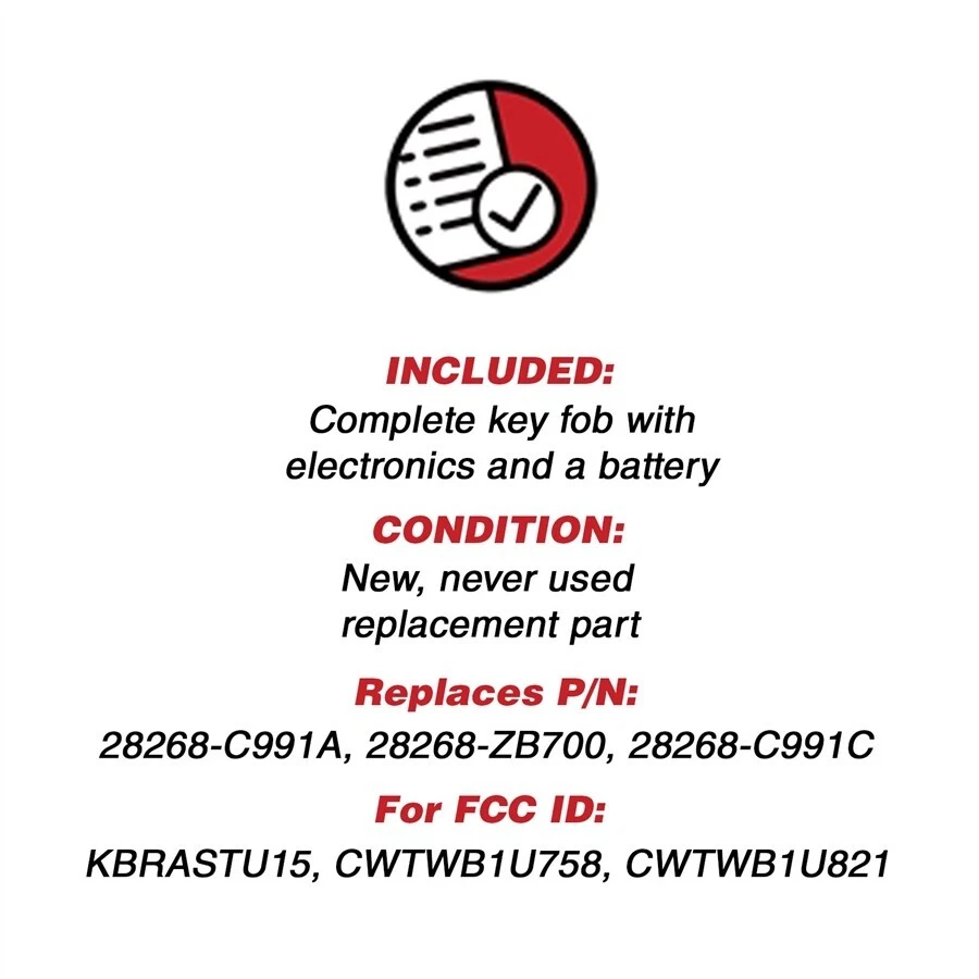 🔥 4-кнопочный НОВЫЙ БРЕЛОК ДИСТАНЦИОННОГО ОТКРЫВАНИЯ ДВЕРЕЙ БЕЗ КЛЮЧА ДЛЯ NISSAN INFINITI (KBRASTU15) 🔥 - Изображение 3 из 4