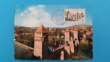 FRANCE CARTE MAXIMUM YVERT 1039 PONT VALENTRE 12F CAHORS 1955 L 475