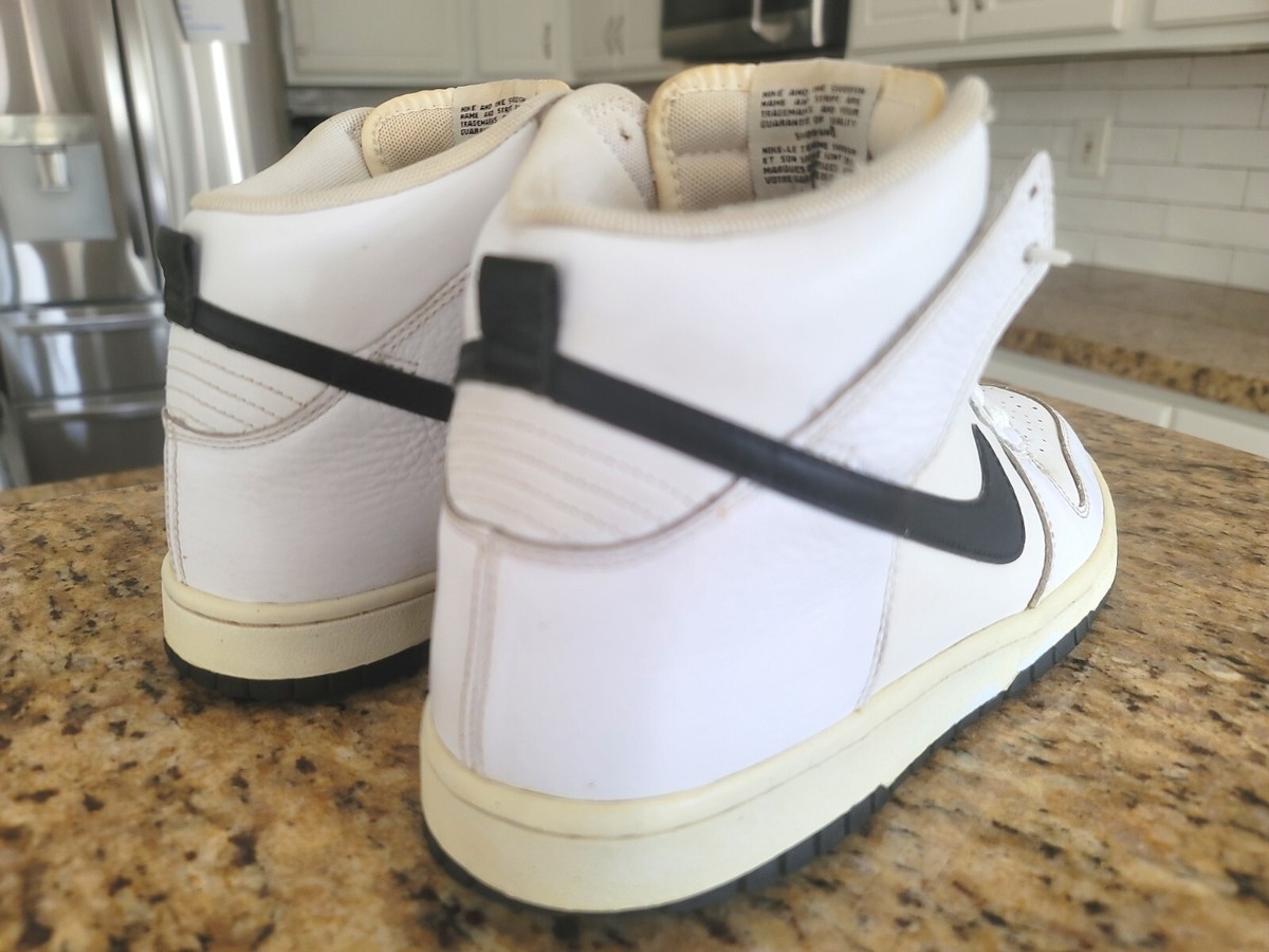 Nike Dunk High White/ Black Mens Size 8.5 Sneaker Storm