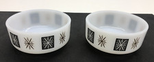 Federal Atomic Starburst Small 1 Cup (2) Bowls Black & Gold 4"