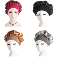 Sleep Cap – Night Satin Bonnet with Wide Premium Elastic Band for Women