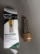 Parts2O 1" Brass Foot Valve TC2503LF Pump Check Strainer Intake Backflow 200psi