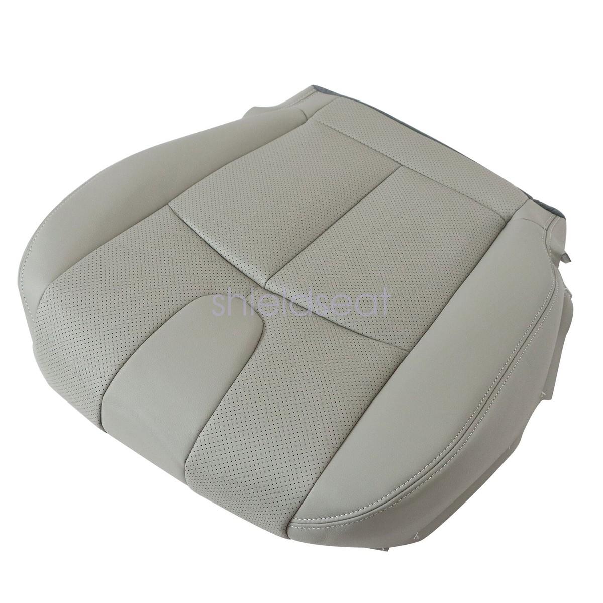 Driver Side Bottom Perf Leather Seat Cover Stone Gray For