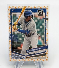 Alex Ramirez 2023 Panini Donruss Baseball 138 On Fire Emoji SP RC #d/75 Mets