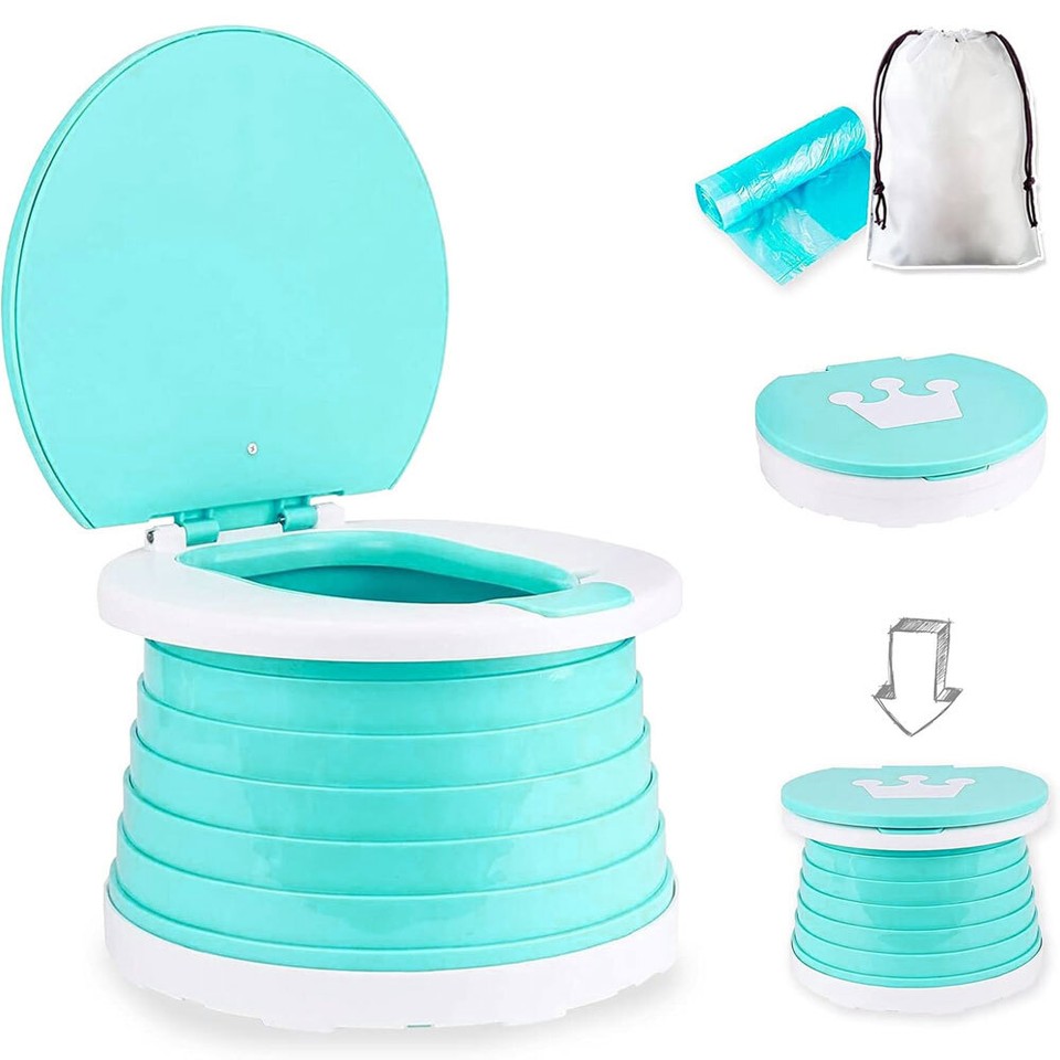 Portable Potty Seat Kid Folding Training Toilet Chair Travel Potty for