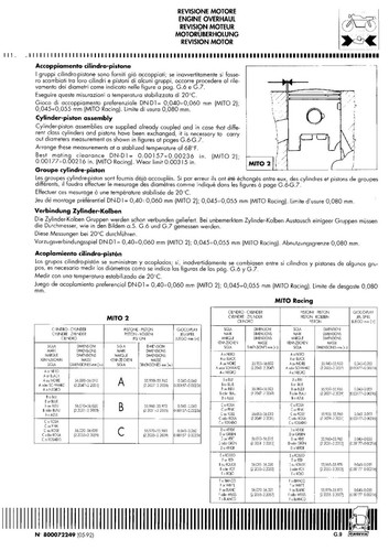 CAGIVA MITO 125 2 WORKSHOP MANUAL REPAIR TALLER SERVICE BOOK ON PAPER ENGLISH - Foto 3 di 5