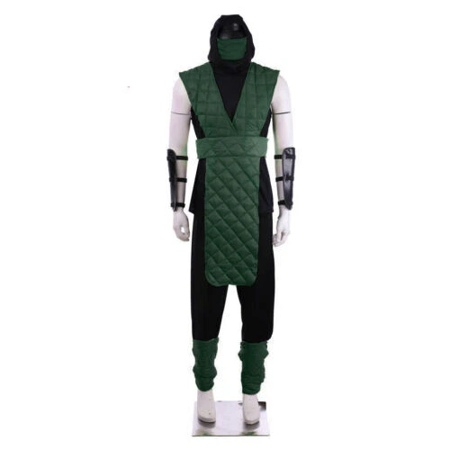 Mortal Kombat Reptile Cosplay Costume Green Suit with Mask Game Adult Costume:U - Image 3 of 4