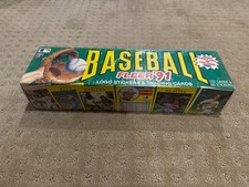NEW SEALED Fleer Baseball 1991 Logo Stickers and Trading Cards Box 732 cards