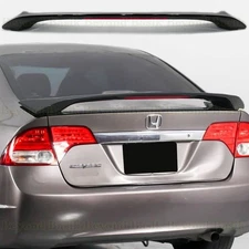 2006-2011 Honda Civic 4Dr GLOSS BLACK Factory Style Trunk Spoiler W/LED Light