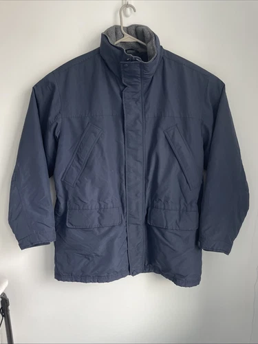 VETEMENTS L.L. Bean Parka Blu Rotolo con Cappuccio Classico Invernale OJX85 Uomo Grande Cappotto Polartec