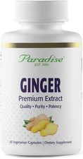 Ginger Extract paradise herbs 60 Veg Capsules EXP 04/2026