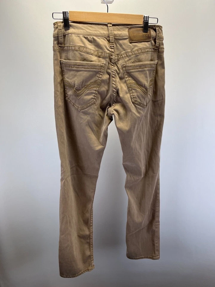 BKE Regular Fit Jake Straight Pants Men's Size 29/32 Khaki Low Rise 5 Pockets - Image 2 of 4