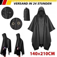 Regencape Regenponcho Regenjacke Regenschutz Regen Schutz Fahrrad Schwarz Dhl