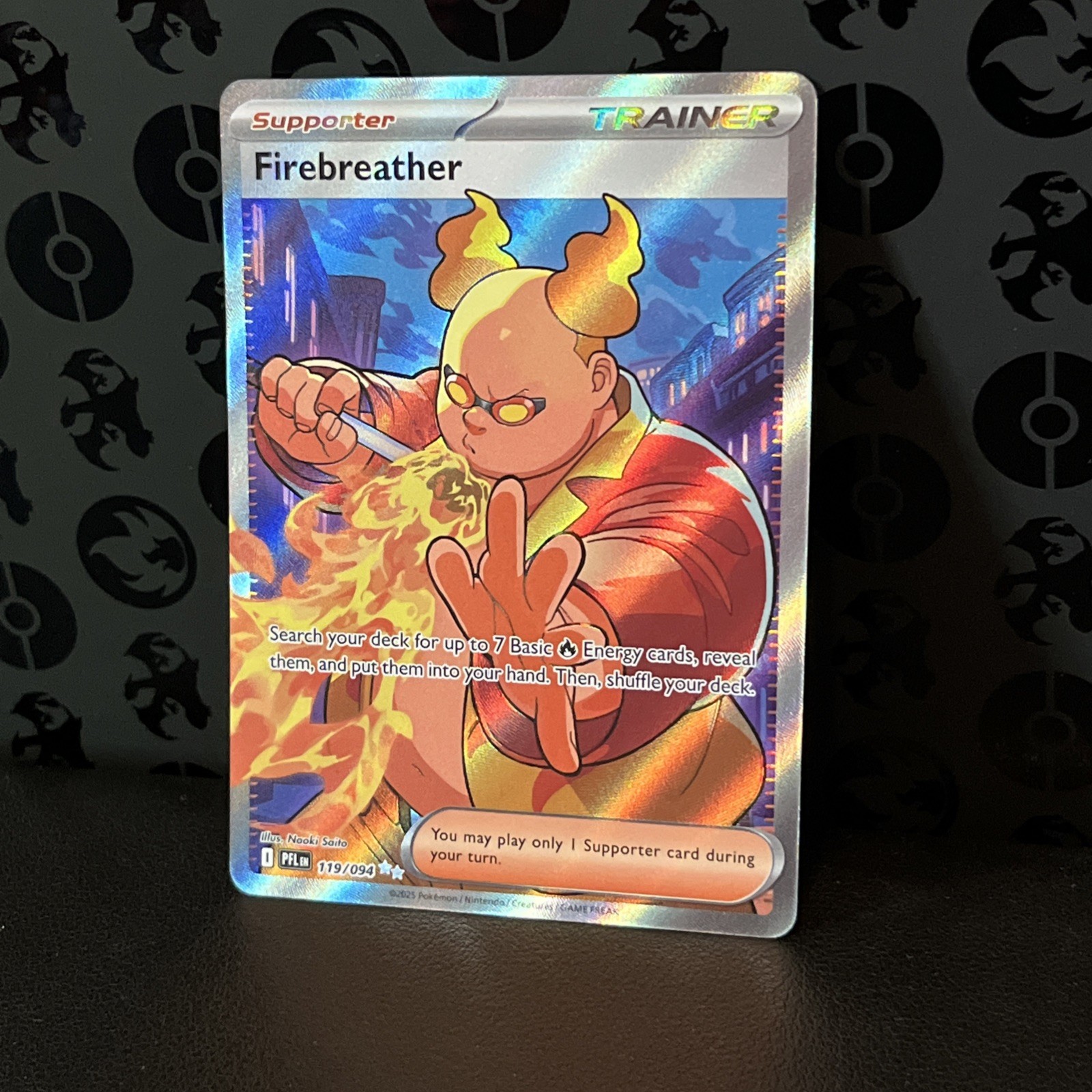 2025 Mega Evolution Phantasmal Flames Firebreather 119/094 Ultra Rare  NM