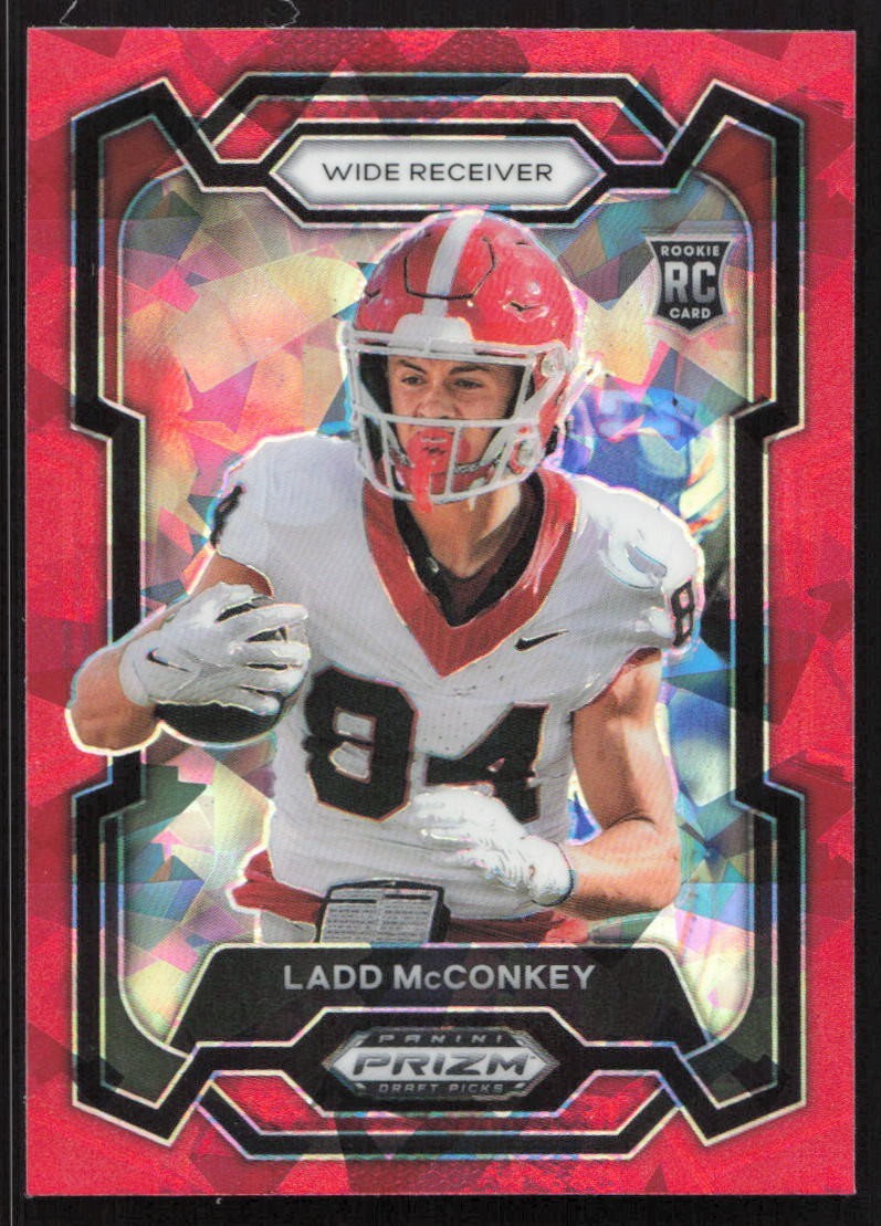 2024 Panini Prizm Draft Picks - Ladd McConkey #180 Red Ice Prizm (RC)