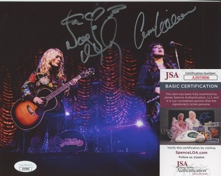 Ann Wilson Nancy Wilson Signed 8x10 Heart Music Photo AUTO JSA COA