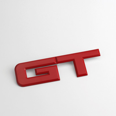 1PC Glossy Red Emblems Fits for 2015-2022 GT Rear Trunk DeckLid Badge Emblems
