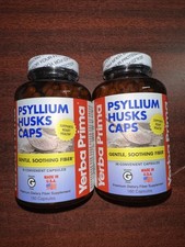 2-Yerba Prima Psyllium Husks Caps 180 Caps Each 360 Total BB:10/2028