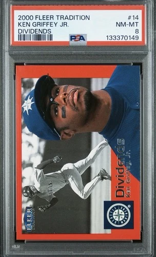 2000 Fleer Tradition - Dividends Ken Griffey Jr #14 PSA 8
