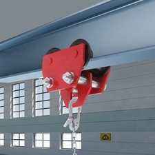 3T/6613.87lbs Joist Trolley Beam Trolley Manual Sliding Trolley w/Track Rollers