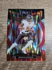 2024 Panini Select #80 MICHAEL PENIX JR CONCOURSE 'RED & BLACK' SHOCK PRIZM RC!