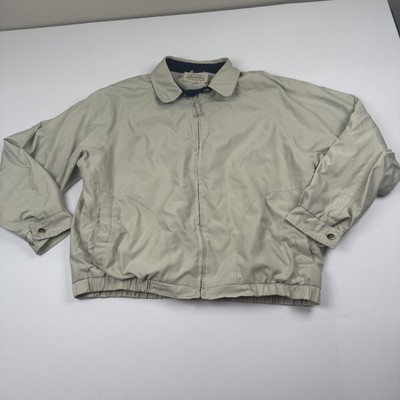 St Johns Bay Jacket Mens Large Full Zip Lined Lightweight Windbreaker Classic