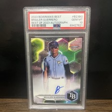 2023 Bowman's Best BRAILER GUERRERO RC AUTO PSA 10 GEM MINT Tampa Bay Rays