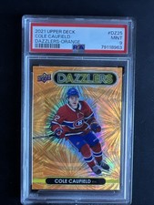 2021 Cole Caufield Rookie Dazzlers Orange DZ-25 PSA 9 Mint RC Montreal Canadiens