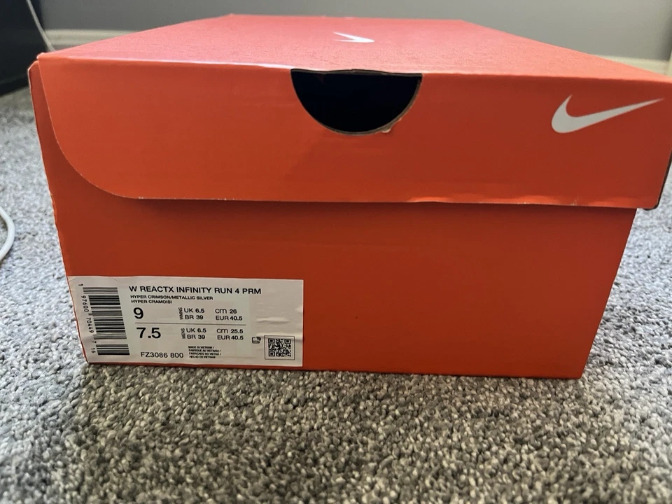Nike react x infinity run 4 Women 9 Men 7.5  - Image 2 of 4