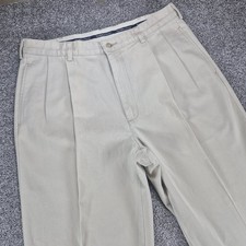 Vintage Polo Ralph Lauren Hammond Pant Mens 34x34 Beige Pleated Chino