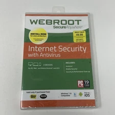 Webroot Secure Anywhere Internet Security 2006-2017 Sealed