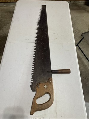 Antique 36-in Blade Warranted Superior Lakeside One-man Crosscut Saw