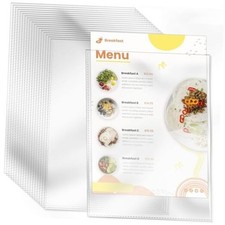 30 Pack No Holes Sheet Protectors, 8.5" x 11", Letter Size Heavy Duty Clear