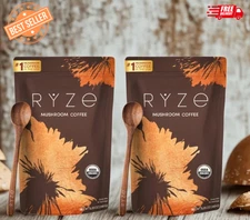 (Pack of 2) RYZE Organic Mushroom Coffee | 60 Servings | Energy & Focus Boost US
