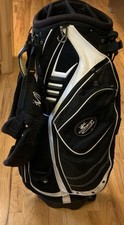 Cobra GT Black White Stand Golf Bag 7 Way w/ Rain Cover