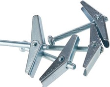 Pack 10 - M6 x 75mm Spring Toggle Hollow Cavity Wall Fixing Anchor Wallplug