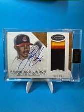 Francisco Lindor 2016 Topps Dynasty Patch Auto Card #AP-FL5 -  08/10