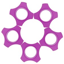 Microphone Anti-Roll Rubber Rings, 5 Pack  1.4 x 2.9"  Purple