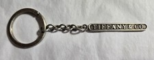 Tiffany Co. Sterling Silver Tiffany Bar Tag Charm Keychain Key Ring .925